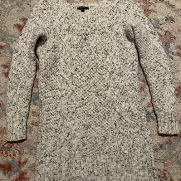 American Eagle Outfitters Cream Long Sleeve Sweater Dress - Picture 1 of 5